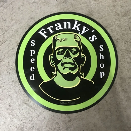 Speed Shop Signs / Franky's Speed Shop Sign / 23" Frankenstein Sign / Garage Signs for Men / Gifts for Dad / Gifts for him / Mancave Signs