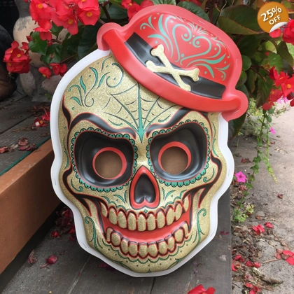 Skull Halloween Decor / Horror Decor / Goth Decor / Sugar Daddy 3D Wall Decor / Skull Decor / Skull Mask Decor / Halloween Mask Decor