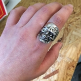 Size 8 1/4 Biker Ring 80s Biker Rings ..