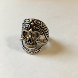 Size 9 3/4 Biker Ring 80s Biker Rings ..