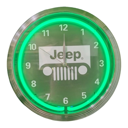 Licensed Jeep Neon Clock / Jeep Grill Clocks / Single Band Neon Clocks