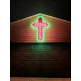 Custom Jesus Saves Neon Cross Sign / C.. Custom Jesus Saves Neon Cross Sign / C..