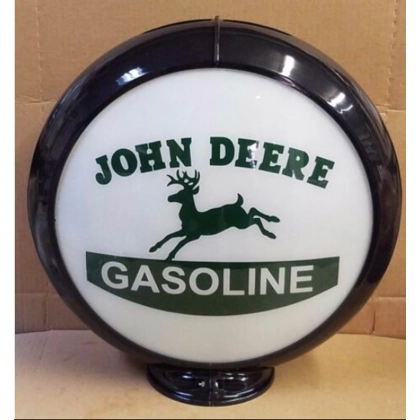 John Deere Gasoline Gas Pump Globe / John Deere Tractor Barn Garage Globes in White