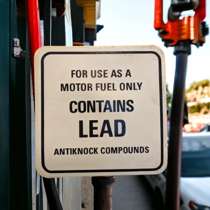 Contains Lead Decal / Antiknock Compounds / Motor Fuel Only / Gasoline