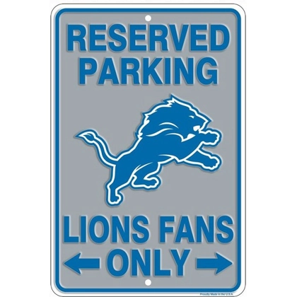 Licensed Detroit Lions Football Parking Sign / Lions Fans Only Signs / NFL