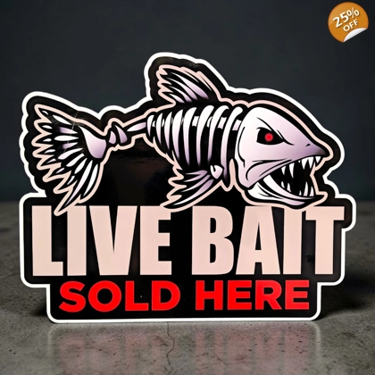 Live Bait Sold Here Sign / Fishing Boat Signs Boating Lake Salt Life Decor Beach