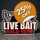 Live Bait Sold Here Sign / Fishing..