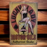 Lucky Lady Sign / Pinup Girl Signs / M..
