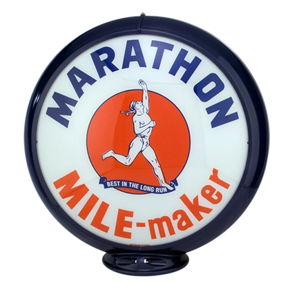 Marathon Gas Pump Globe / Globes For Gas Pumps / Garage Decor