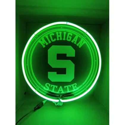 Michigan State Neon Sign / Spartans Single Band Signs