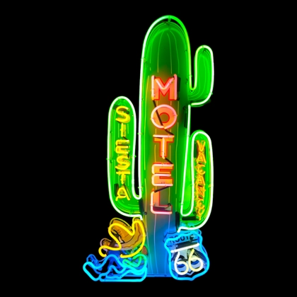 Animated 4' Motel Siesta Neon Sign / Route 66 Neon Signs