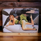 Naked Fanny Airplane Sign / Pinup Girl..
