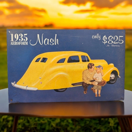 Nash Aeroform Sign / 1935 / Garage Sign / Man Cave Nash Aeroform Sign / 1935 / Garage Sign / Man Cave