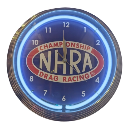Licensed NHRA Neon Clock / Hot Rod Drag Racing Clocks / Neon Clocks