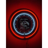 Old Crow Double Band Neon Clock / Spee..