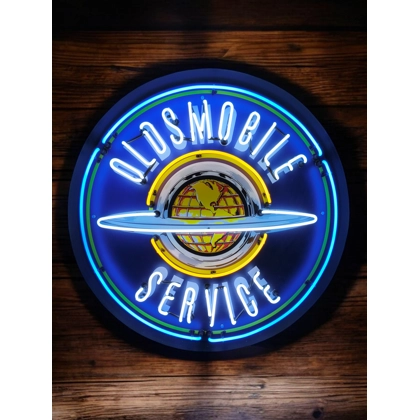 36" Licensed Oldsmobile Service Neon Sign / Oldsmobile Neon Signs / Service Dealership / Garage