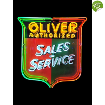 Oliver Sales & Service Neon Sign / Oliver Neon Signs