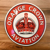 Orange Crown Aviation Decal / Gasoline..