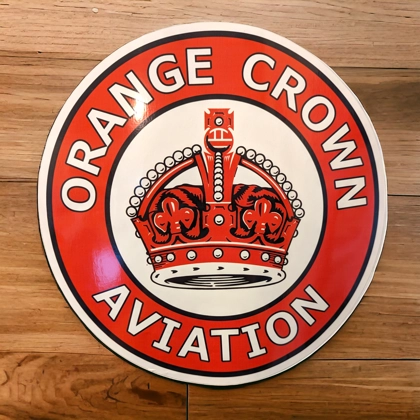 Orange Crown Aviation Decal / Gasoline Decal / Petroliana Decals
