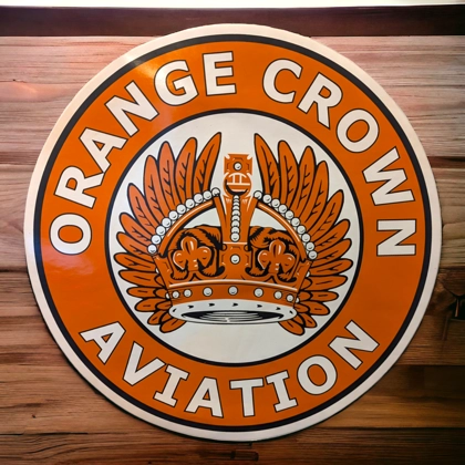 Standard Orange Crown Decal / Orange Crown Sticker / Crown With Wings / Petro Standard Orange Crown Decal / Orange Crown Sticker / Crown With Wings / Petro