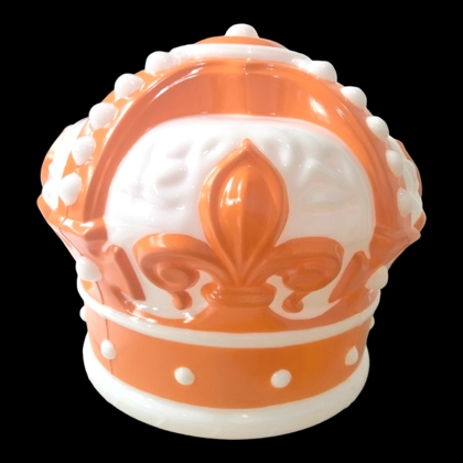 Orange Crown Gasoline Gas Pump Globe / Standard Crown Globes