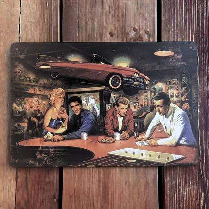 Movie Legends Sign / Marilyn Monroe / Elvis Presley / James Dean / Humphrey Bogart / Movie Legends Sign / Marilyn Monroe / Elvis Presley / James Dean / Humphrey Bogart /