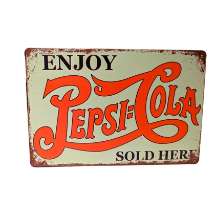 Pepsi-Cola Sign / Enjoy Pepsi-Cola Signs / Restaurant Signs