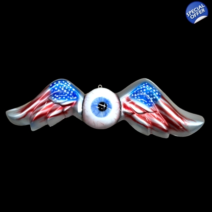 Flying Eye Sculpture / Art by Shaggy / Angel Eyeball Sign