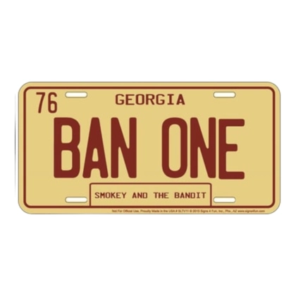 Licensed Smokey and the Bandit License Plate / Smokey Vanity Plate / Smokey Bandit / Georgia Signs