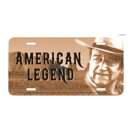 John Wayne American Legend License Plate / Western Vanity Plates
