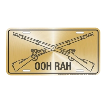 Ooh Rah License Plate / Marine Vanity Plates
