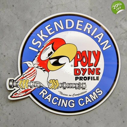 Iskenderian Polydyne Racing Cams Sign / Poly Signs / Race Car / Classic Cars