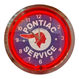Licensed Pontiac Service Neon Clock / ..