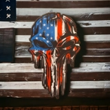 Flag Skull Decal / Punisher Stickers /..