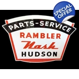 Nash Rambler Hudson Sign / Vintage Car..
