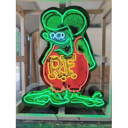 Rat Rod Neon Sign / Hot Rod Rat Signs / Vintage Car Neon Signs