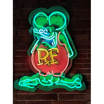 Rat Rod Neon Sign / Hot Rod Rat Signs / Vintage Car Neon Signs