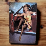 Convertible Pin-Up Girl Sign / Vintage..