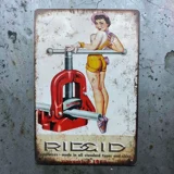 Ridgid Tool Pinup Sign / Ridged #2 Sig..