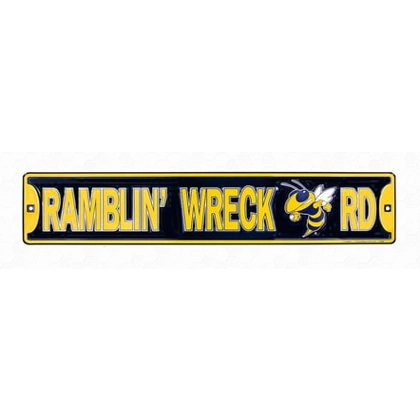 Ramblin Wreck Rd Street Sign / Georgia Tech Signs
