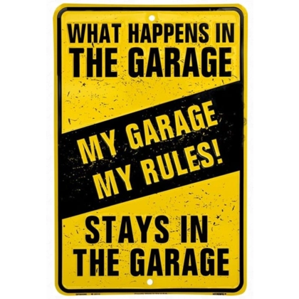 My Garage My Rules Sign / Fun Garage Signs
