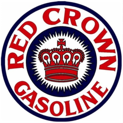 24" Red Crown Sign / Standard Red Crown Gasoline Signs
