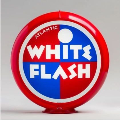 White Flash Gas Pump Globe / Globes For Gas Pumps / Man Cave White Flash Gas Pump Globe / Globes For Gas Pumps / Man Cave