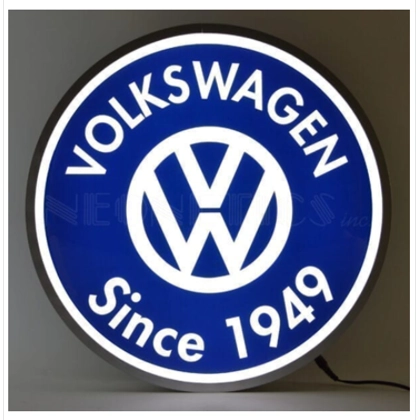 Licensed Volkswagen LED Sign / VW Light Signs / VW Wall Decor
