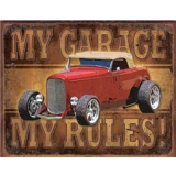 My Garage My Rules Wall Sign / Vintage..
