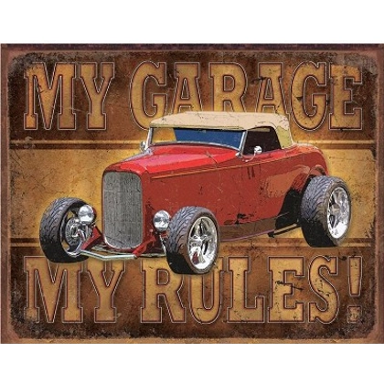 My Garage My Rules Wall Sign / Vintage Car Garage Signs for Men My Garage My Rules Wall Sign / Vintage Car Garage Signs for Men