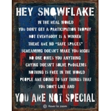 Hey Snowflake Sign / USA / Funny / Man..