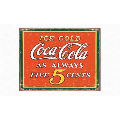 Licensed 16" Coca-Cola Sign / Ice Cold Coke Signs / Soda Pop