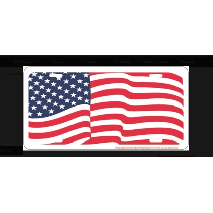 USA Flag License Plate / United States of America Patriotic Vanity Plates