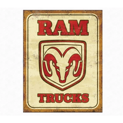 Licensed 17" Ram Trucks Metal Sign / Truck Signs Licensed 17" Ram Trucks Metal Sign / Truck Signs